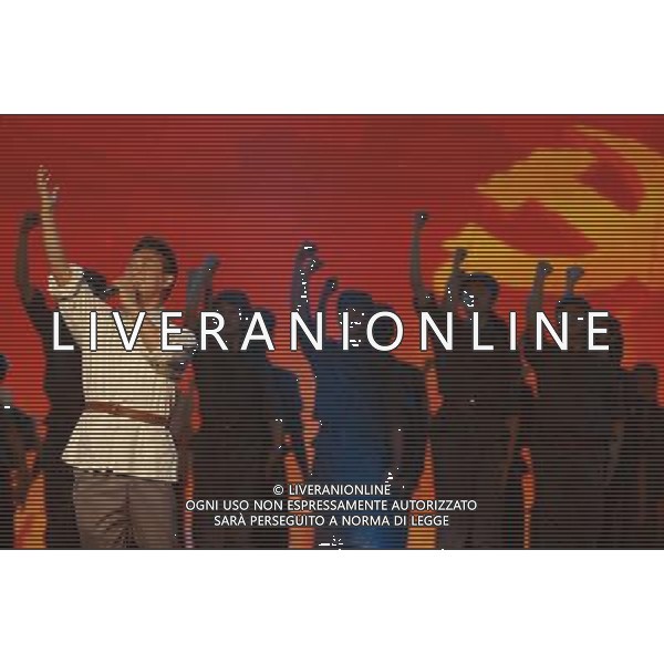 (110619) -- BEIJING, June 19, 2011 -- Jin Bo, a military singer, performs on stage during his solo concert in Beijing, capital of China, June 18, 2011. Jin held his solo concert here Saturday. Zhao Wanwei) (ljh) AG ALDO LIVERANI S A S ONLY ITALY