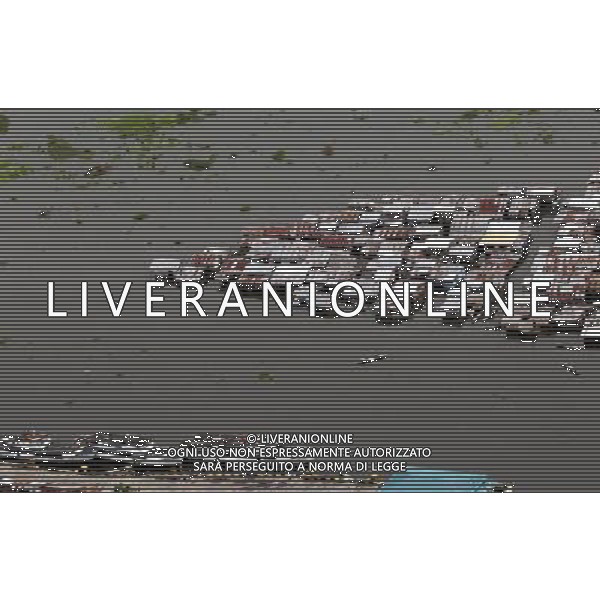 Handout photo dated and released 22 June 2011 by the Malacanang Photo Bureau shows an aerial view of areas affected by floods and deposits of water hyacinths clogging Rio Grande de Mindanao River in Cotabato City, southern Philippines. Philippine President Benigno Aquino III visited the area to check on relief and clean-up operations, as the build-up of water hyacinths and heavy rains this week caused the Rio Grande de Mindanao River to flow into low lying communities and displace thousands of residents. Il fiume Rio Grande de Mindanao straripando ha causato allagamenti delle zone circostanti con grave danno per le poplazioni locali- AG. ALDO LIVERANI SAS- ITALY ONLY *** Local Caption *** .