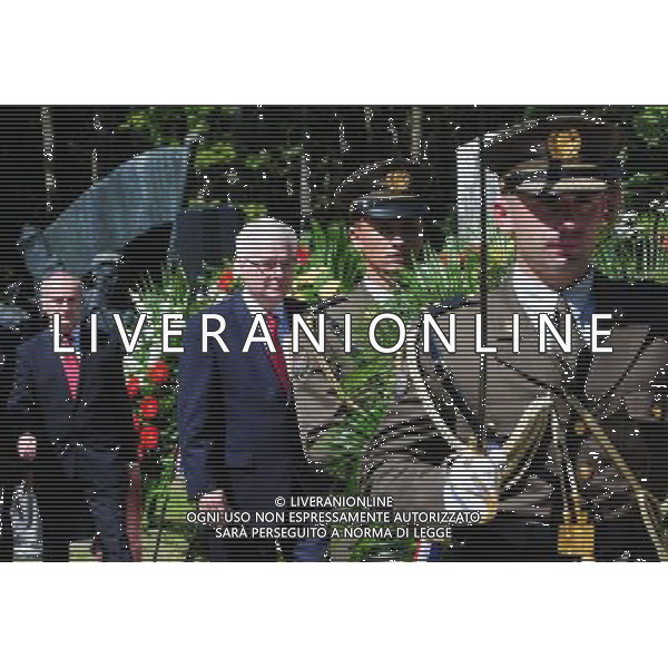 SISAK, June 22, 2011 Croatian President Ivo Josipovic (C) attends a memorial ceremony in Brezovica Forest near Sisak, Croatia, June 22, 2011. The main commemoration observing Croatia\'s Anti Fascist Struggle Day marks the 70th anniversary of the establishment of the first anti fascist armed unit in Croatia. First partisans brigade was formed in Croatian Brezovica forest on June 22 1941. (/Miso Lisanin) (msq)