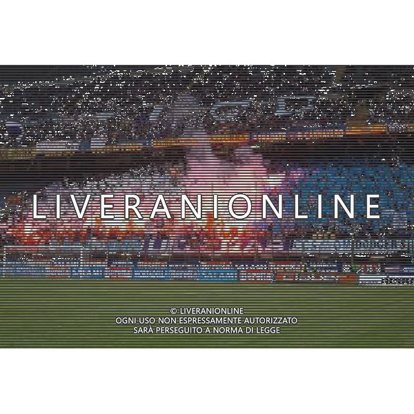 Inter-Olympique marsiglia Coppa Uefa 14/04/2004 nella foto coreografia dei tifosi agenzia aldo liverani