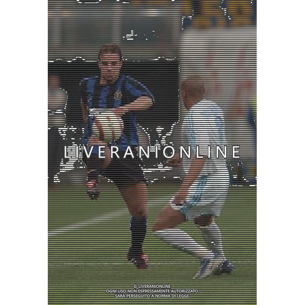 Inter-Olympique marsiglia Champions League 14/04/2004 nella foto andy van der meyde e dos santos agenzia aldo liverani