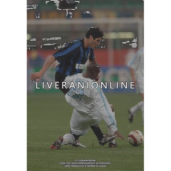 Inter-Olympique marsiglia Champions League 14/04/2004 nella foto julio cruz e meite agenzia aldo liverani