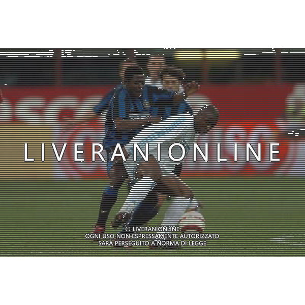 Inter-Olympique marsiglia Champions League 14/04/2004 nella foto martins e meite agenzia aldo liverani