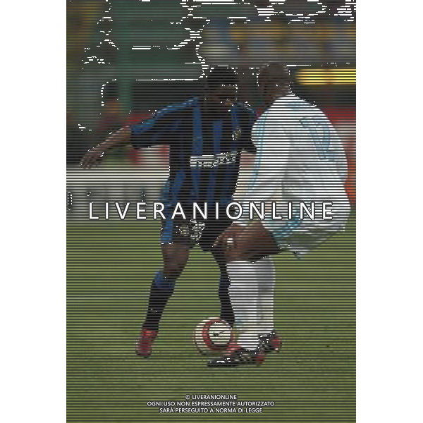 Inter-Olympique marsiglia Champions League 14/04/2004 nella foto martins e meite agenzia aldo liverani
