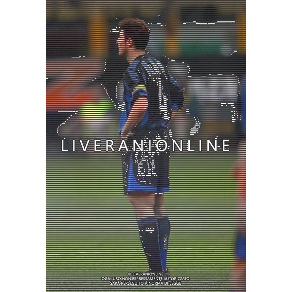Inter-Olympique marsiglia Coppa Uefa 14/04/2004 nella foto la delusione di javier zanetti agenzia aldo liverani