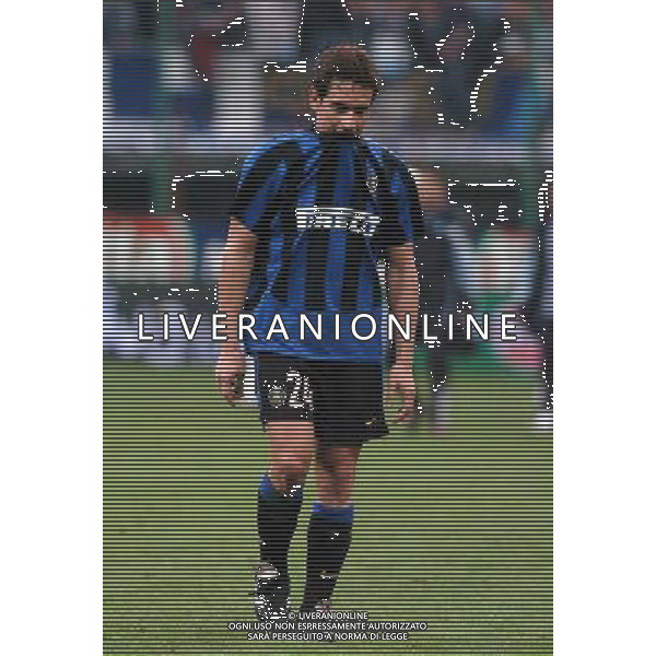 Inter-Olympique Marsiglia Coppa Uefa 14/04/2004 nella foto Carlos Gamarra deluso a fine gara foto gigi arcaini/agenzia aldo liverani
