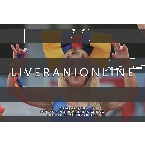 (110628) -- LEVERKUSEN, June 28, 2011 () -- A supporter of Colombia cheers before the first round Group C football match between Colombia and Sweden at the FIFA Women\'s World Cup Germany 2011 in Leverkusen, Germany, June 28, 2011. (/Wu Wei)