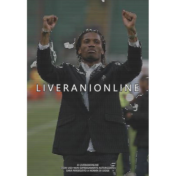 milano 14/04/2004 inter-marsiglia 0:1 quarti di finale di coppa UEFA 2003/04 nella foto drogba esulta ph marco luzzani/ag aldo liverani s.a.s.