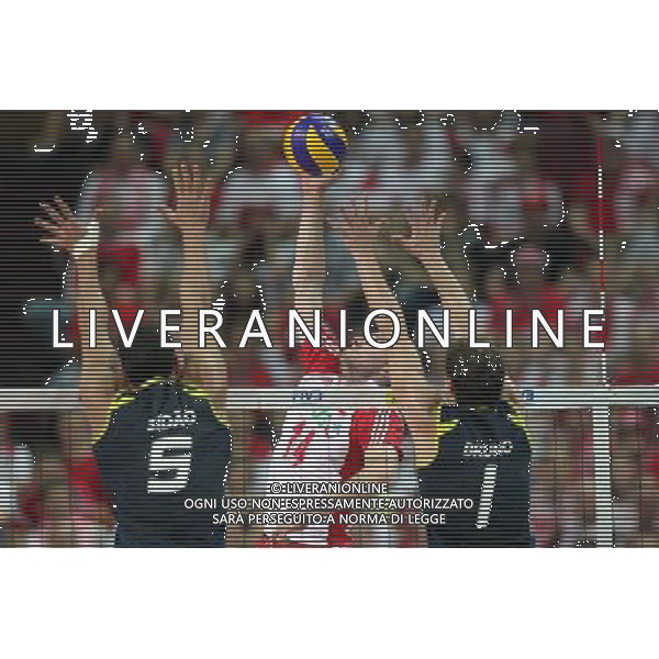29.06.2011 KATOWICE - SPODEK (KATOWICE,SILESIA POLAND -SPODEK ARENA), SIATKOWKA MEZCZYZN (VOLLEYBALL MEN\'S), LIGA SWIATOWA 2011 - GRUPA B (VOLLEYBALL WORLD LEAGUE 2010 - PREELIMINARY ROUNDPOOL B GAME), MECZ POLSKA - BRAZYLIA (GAME POLAND - BRAZIL) NZ SIDAO (L), MICHAL RUCIAK (C), BRUNO REZENDE (P) FOTO LUKASZ GROCHALA/ CYFRASPORT/NEWSPIX.PL --- Newspix.pl *** Local Caption *** www.newspix.pl mail us: info@newspix.pl call us: 0048 022 23 22 222 --- Polish Picture Agency by Ringier Axel Springer Poland