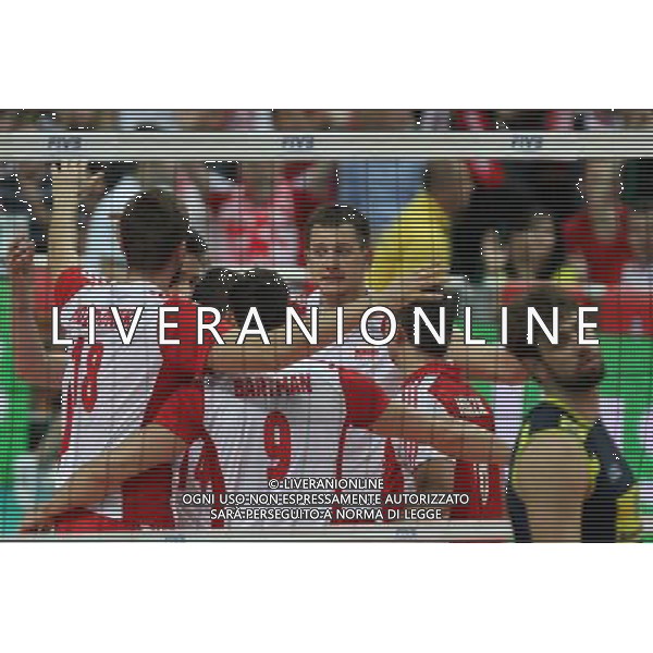 29.06.2011 KATOWICE - SPODEK (KATOWICE, SILESIA, POLAND -SPODEK ARENA), SIATKOWKA MEZCZYZN (VOLLEYBALL MEN\'S), (FIVB MEN\'S VOLLEYBALL), LIGA SWIATOWA 2011 (WORLD LEAGUE 2011) FAZA GRUPOWA (GROUP ROUND) MECZ POLSKA - BRAZYLIA )POLAND - BRASIL) NZ BARTOSZ KUREK (C) RADOSC POLSKA FOTO KATARZYNA PLEWCZYNSKA/CYFRASPORT/NEWSPIX.PL --- Newspix.pl *** Local Caption *** www.newspix.pl mail us: info@newspix.pl call us: 0048 022 23 22 222 --- Polish Picture Agency by Ringier Axel Springer Poland