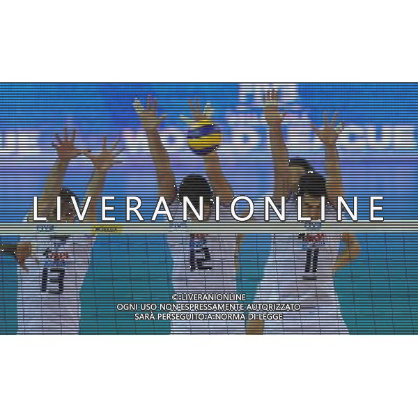 World League 2011 di Volley Pool D Modena - 01.07.2011 Italia-Cuba Nella Foto:Muro di Travica Dragan,Buti Simone,Savani Cristian /Ph.Vitez-Ag. Aldo Liverani