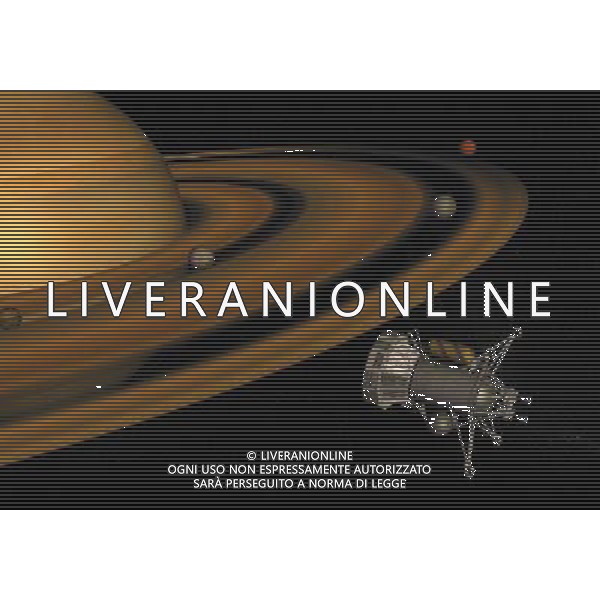 PIANETI NELLA FOTO IL PIANETA SATURNO E SATELLITI AGENZIA ALDO LIVERANI IFC