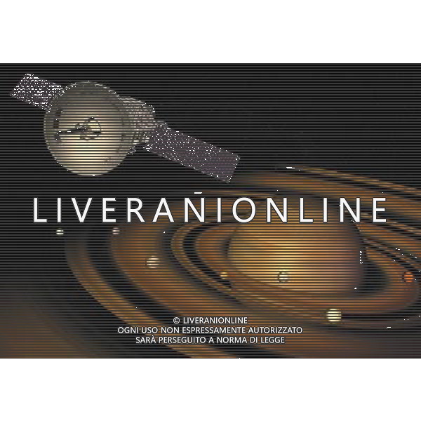 PIANETI NELLA FOTO IL PIANETA SATURNO E SATELLITI AGENZIA ALDO LIVERANI IFC