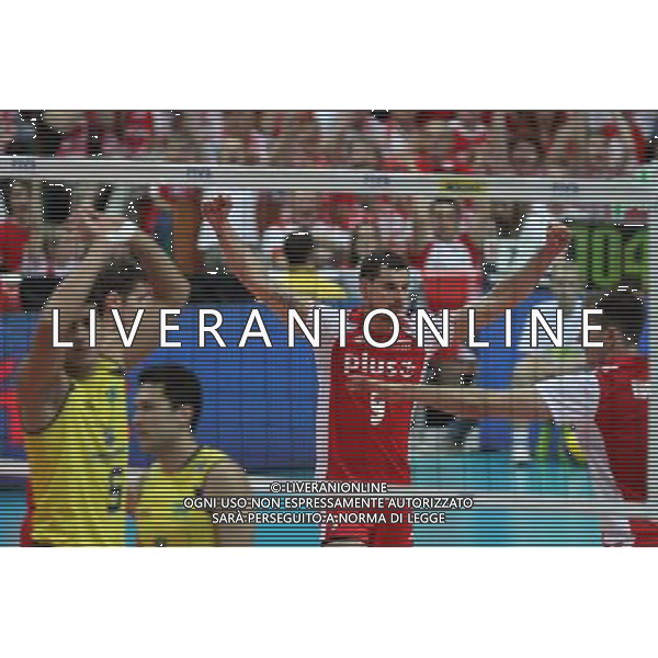 30.06.2011 KATOWICE - SPODEK (KATOWICE, SILESIA, POLAND -SPODEK ARENA), SIATKOWKA MEZCZYZN (VOLLEYBALL MEN\'S), (FIVB MEN\'S VOLLEYBALL), LIGA SWIATOWA 2011 (WORLD LEAGUE 2011) FAZA GRUPOWA (GROUP ROUND) MECZ POLSKA - BRAZYLIA (POLAND - BRASIL) NZ ZBIGNIEW BARTMAN RADOSC fot. KATARZYNA PLEWCZYNSKA/NEWSPIX.PL --- Newspix.pl *** Local Caption *** www.newspix.pl mail us: info@newspix.pl call us: 0048 022 23 22 222 --- Polish Picture Agency by Ringier Axel Springer Poland