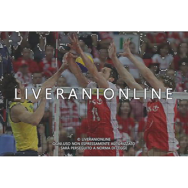 30.06.2011 KATOWICE - SPODEK (KATOWICE, SILESIA, POLAND -SPODEK ARENA), SIATKOWKA MEZCZYZN (VOLLEYBALL MEN\'S), (FIVB MEN\'S VOLLEYBALL), LIGA SWIATOWA 2011 (WORLD LEAGUE 2011) FAZA GRUPOWA (GROUP ROUND) MECZ POLSKA - BRAZYLIA (POLAND - BRASIL) NZ GIBA (L) LUKASZ ZYGADLO (C) fot. KATARZYNA PLEWCZYNSKA/NEWSPIX.PL --- Newspix.pl *** Local Caption *** www.newspix.pl mail us: info@newspix.pl call us: 0048 022 23 22 222 --- Polish Picture Agency by Ringier Axel Springer Poland
