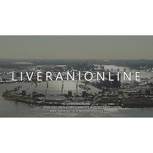 A general view of the O2 Arena, The River Thames and the Thames Barrier 29th June 2011 picture by Marc Larkin/Photoshot.