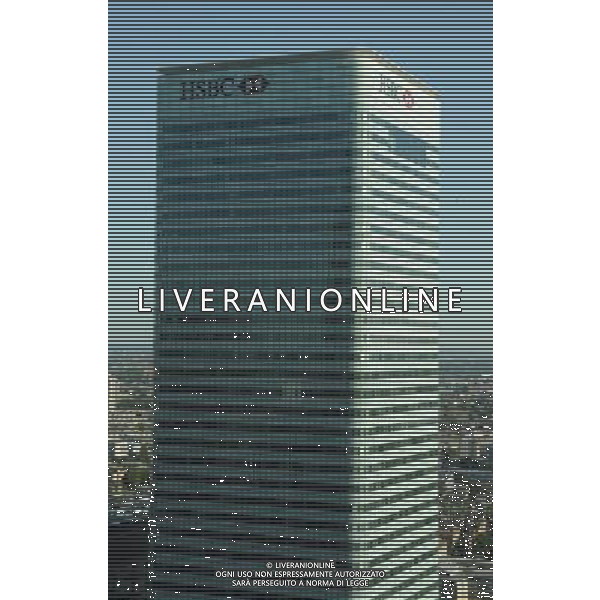 A general view of the HSBC Building in Canary Wharf and surrounding area\'s 29th June 2011 picture by Marc Larkin/Photoshot.