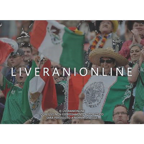 LEVERKUSEN, July 1, 2011 ()Fans of Mexican team cheer before the second round Group B match between Japan and Mexico at the FIFA Women\'s World Cup Germany 2011 in Leverkusen, Germany, July 1, 2011. (/Wu Wei)(wll)