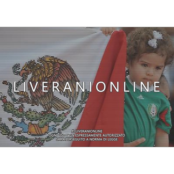 LEVERKUSEN, July 1, 2011 ()A 2 year old girl supports Mexican team before the second round Group B match between Japan and Mexico at the FIFA Women\'s World Cup Germany 2011 in Leverkusen, Germany, July 1, 2011. (/Wu Wei)(wll)
