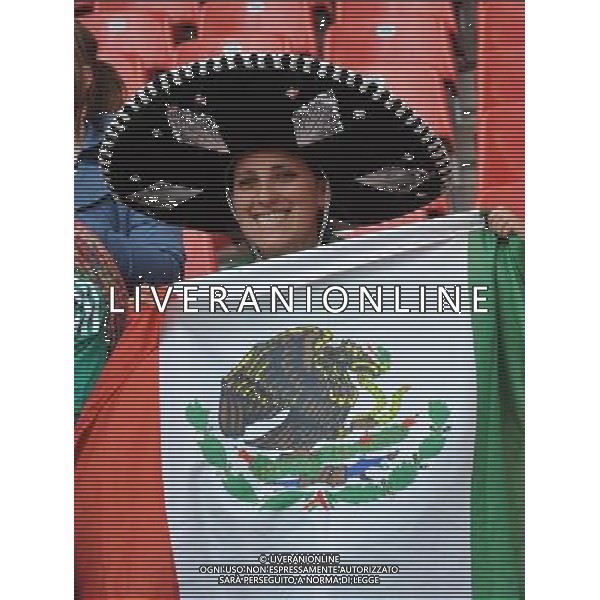 LEVERKUSEN, July 1, 2011 ()A supporter of Mexican team cheers before the second round Group B match between Japan and Mexico at the FIFA Women\'s World Cup Germany 2011 in Leverkusen, Germany, July 1, 2011. (/Wu Wei)(wll)