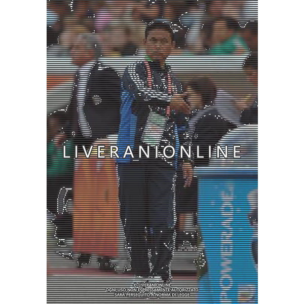 (110701) -- LEVERKUSEN, July 1, 2011 -- Sasaki Nori, head coach of Japan, reacts during the second round Group B match between Japan and Mexico at the FIFA Women\'s World Cup Germany 2011 in Leverkusen, Germany, July 1, 2011. Japan won 4-0. Ma Ning)(wll) ©PHOTOSHOT/Agenzia Aldo Liverani Sas - ITALY ONLY: GIAPPONE - MESSICO Campionati Mondiali di calcio femminile FIFA Cup Germania 2011