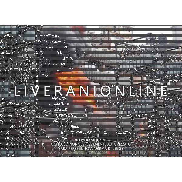 (110703) -- NEW DELHI, July 3, 2011 () -- Photo taken on July 3, 2011 shows a scene of the fire which broke out at Rajghat Thermal Power Station in New Delhi, India. A major fire broke out at a power sub-station near Rajghat in central Delhi Sunday, Indo-Asian News Service reported. (/Partha Sarkar) (zcc)