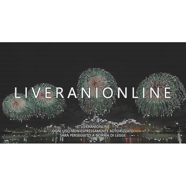 NEW YORK, July 5, 2011 Fireworks display light up the sky over the Hudson River in the celebrations of the U.S. Independence Day in New York July 4, 2011. (/Shen Hong) (zx)