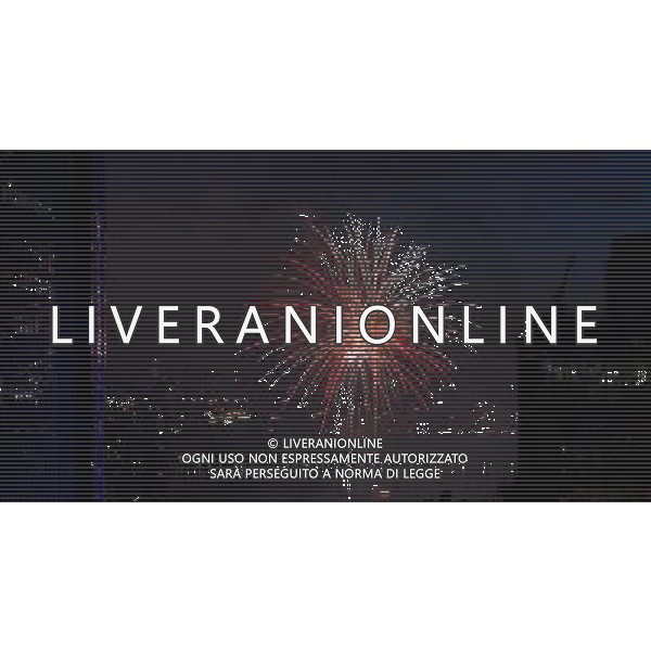 NEW YORK, July 5, 2011 Fireworks display light up the sky over the Hudson River in the celebrations of the U.S. Independence Day in New York July 4, 2011. (/Zhu Wei) (zx)