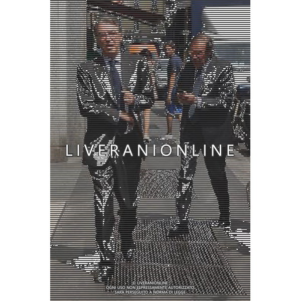 MILANO - 05/07/2011 MASSIMO MORATTI ARRIVA NELLA SEDE DELLA SARAS IL GIORNO DOPO LA RELAZIONE DI DEL PROCURATORE DELLA FIGC STEFANO PALAZZI RIGUARDANTE LO SCUDETTO 2005/2006 NELLA FOTO MASSIMO MORATTI RINALDO GHELFI PH.FIOCHI/ALDO LIVERANI SAS