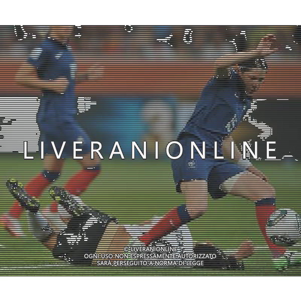 (110706) -- MOENCHENGLADBACH, July 6, 2011 () -- Fatmire Bajramaj (below) of Germany reacts during the third round Group A match at the FIFA Women\'s World Cup Germany 2011 in Moenchengladbach, Germany, July 5, 2011. Germany won 4-2. (/Wu Wei)