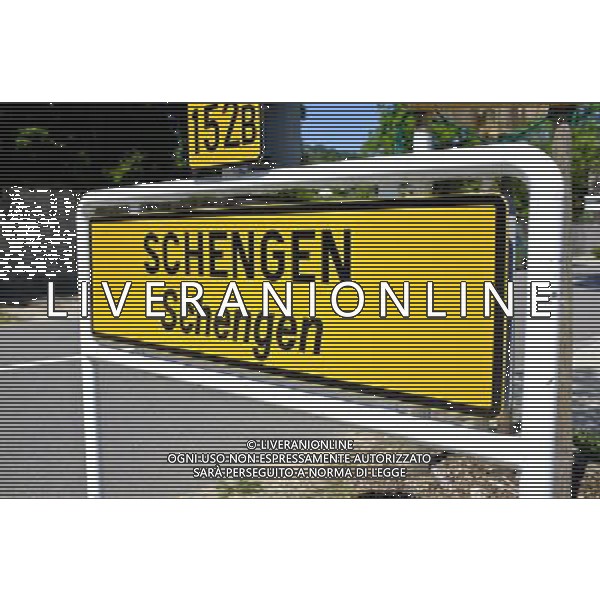 Sign Schengen, Luxembourg on 2011-07-04 - The Schengen Area comprises the territories of twenty-five European countries that have implemented the Schengen Agreement signed in the town of Schengen, Luxembourg, in 1985. The Schengen Area operates very much like a single state for international travel with border controls for those travelling in and out of the area, but with no internal border controls
