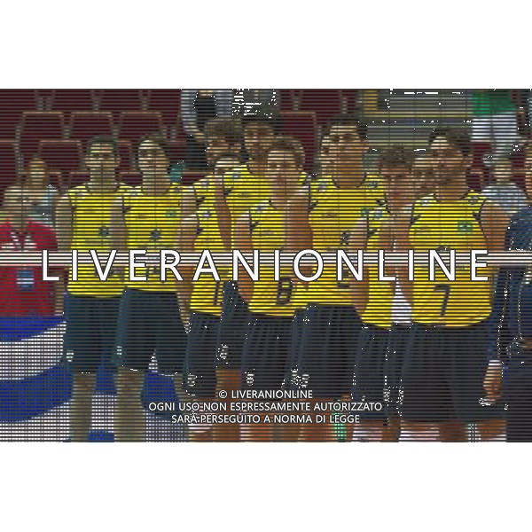 06.07.2011 - Gdansk , ERGO Arena , Siatkowka mezczyzn (Volleyball men\'s) , Finaly Ligi Swiatowej 2011 , FIVB World League Final 2011 , Brasil - Cuba N/Z Reprezentacja Brazylii Fot. Mariusz Palczynski / Edytor.net / Newspix.pl --- Newspix.pl *** Local Caption *** www.newspix.pl mail us: info@newspix.pl call us: 0048 022 23 22 222 --- Polish Picture Agency by Ringier Axel Springer Poland