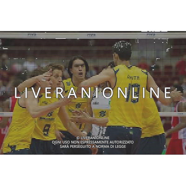 06.07.2011 - Gdansk , ERGO Arena , Siatkowka mezczyzn (Volleyball men\'s) , Finaly Ligi Swiatowej 2011 , FIVB World League Final 2011 , Brasil - Cuba N/Z Reprezentacja Brazylii Fot. Mariusz Palczynski / Edytor.net / Newspix.pl --- Newspix.pl *** Local Caption *** www.newspix.pl mail us: info@newspix.pl call us: 0048 022 23 22 222 --- Polish Picture Agency by Ringier Axel Springer Poland