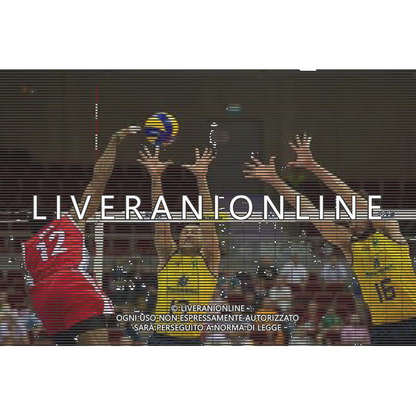 06.07.2011 - Gdansk , ERGO Arena , Siatkowka mezczyzn (Volleyball men\'s) , Finaly Ligi Swiatowej 2011 , FIVB World League Final 2011 , Brasil - Cuba N/Z Bell , Marlon , Lucas Fot. Mariusz Palczynski / Edytor.net / Newspix.pl --- Newspix.pl *** Local Caption *** www.newspix.pl mail us: info@newspix.pl call us: 0048 022 23 22 222 --- Polish Picture Agency by Ringier Axel Springer Poland
