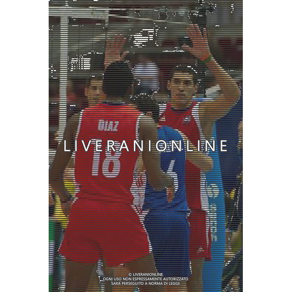 06.07.2011 - Gdansk , ERGO Arena , Siatkowka mezczyzn (Volleyball men\'s) , Finaly Ligi Swiatowej 2011 , FIVB World League Final 2011 , Brasil - Cuba N/Z Siatkarze Kuby Fot. Mariusz Palczynski / Edytor.net / Newspix.pl --- Newspix.pl *** Local Caption *** www.newspix.pl mail us: info@newspix.pl call us: 0048 022 23 22 222 --- Polish Picture Agency by Ringier Axel Springer Poland