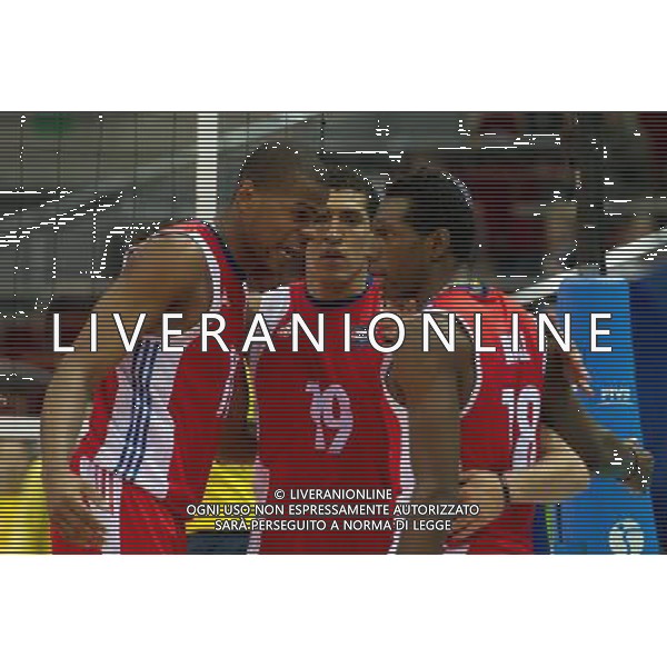 06.07.2011 - Gdansk , ERGO Arena , Siatkowka mezczyzn (Volleyball men\'s) , Finaly Ligi Swiatowej 2011 , FIVB World League Final 2011 , Brasil - Cuba N/Z Siatkarze Kuby Fot. Mariusz Palczynski / Edytor.net / Newspix.pl --- Newspix.pl *** Local Caption *** www.newspix.pl mail us: info@newspix.pl call us: 0048 022 23 22 222 --- Polish Picture Agency by Ringier Axel Springer Poland