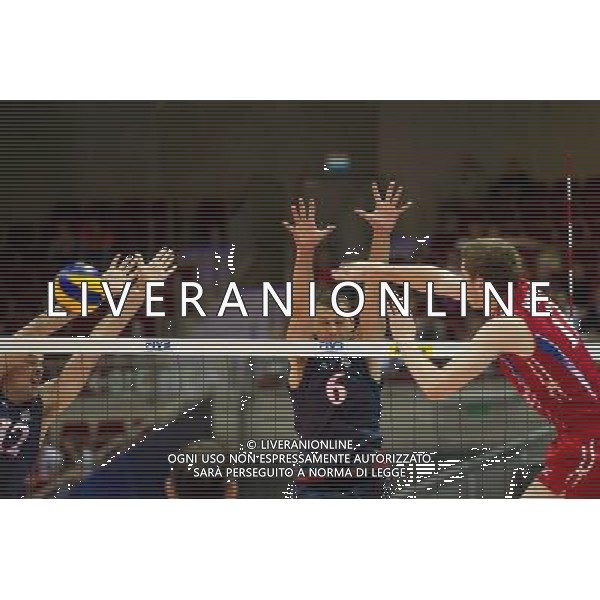 06.07.2011 - Gdansk , ERGO Arena , Siatkowka mezczyzn (Volleyball men\'s) , Finaly Ligi Swiatowej 2011 , FIVB World League Final 2011 , USA - Russia N/Z Russel Holmes , Paul Lotman , Maxim Mikhaylov Fot. Mariusz Palczynski / Edytor.net/NEWSPIX.PL --- Newspix.pl *** Local Caption *** www.newspix.pl mail us: info@newspix.pl call us: 0048 022 23 22 222 --- Polish Picture Agency by Ringier Axel Springer Poland