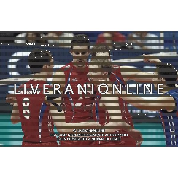 06.07.2011 GDANSK ERGO ARENA SIATKOWKA FINAL LIGI SWIATOWEJ 2011 LIGA SWIATOWA VOLLEYBALL WORLD LEAGUE FINALS 2011 ROSJA - USA (RUSSIA VS. USA) N/Z DENIS BIRIUKOV ALEXANDER VOLKOV SERGEY GRANKIN FOT LUKASZ LASKOWSKI / PRESSFOCUS NEWSPIXPL --- Newspix.pl *** Local Caption *** www.newspix.pl mail us: info@newspix.pl call us: 0048 022 23 22 222 --- Polish Picture Agency by Ringier Axel Springer Poland