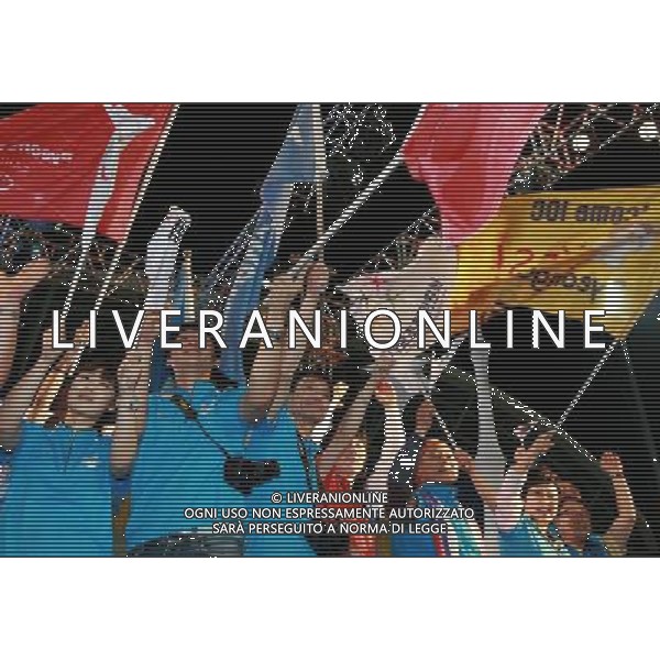 (110707) -- PYEONGCHANG, July 7, 2011 () -- South Koreans cheer and applause as Pyeongchang becomes the host of the 2018 Winter Olympic Games at Alpensia Ski-Jumping stadium in Pyeongchang, Gangwon-do province South Korea on July 7, 2011. Pyeongchang was competing against Munich in Germany, and Annecy in France. (/Park Jin Hee)