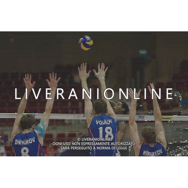 07.07.2011 - Gdansk , ERGO Arena , Siatkowka mezczyzn (Volleyball men\'s) , Finaly Ligi Swiatowej 2011 , FIVB World League Final 2011 , Kuba (biale) - Rosja (niebieskie) N/Z Denis Biriukov , Aleksander Volkov , Maxim Mikhailov Fot. Mariusz Palczynski / Edytor.net / Newspix.pl --- Newspix.pl *** Local Caption *** www.newspix.pl mail us: info@newspix.pl call us: 0048 022 23 22 222 --- Polish Picture Agency by Ringier Axel Springer Poland