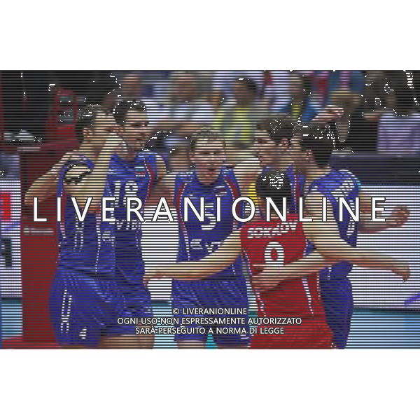 07.07.2011 GDANSK ERGO ARENA SIATKOWKA FINAL LIGI SWIATOWEJ 2011 LIGA SWIATOWA VOLLEYBALL WORLD LEAGUE FINALS 2011 MECZ KUBA - ROSJA (CUBA VS. RUSSIA) N/Z SERGEY GRANKIN RADOSC FOT PIOTR MATUSEWICZ / PRESSFOCUS NEWSPIXPL --- Newspix.pl *** Local Caption *** www.newspix.pl mail us: info@newspix.pl call us: 0048 022 23 22 222 --- Polish Picture Agency by Ringier Axel Springer Poland