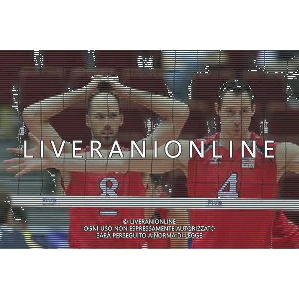 07.07.2011 GDANSK , ERGO ARENA , SIATKOWAK , 06-10.07.2011 LIGA SWIATOWA 2011 , FAZA FINALOWA , GRUPA F , MECZ USA - BRAZYLIA , VOLLEYBALL , FIVB MEN\'S VOLLEUBALL WORLD LEAGUE 2011, FINAL ROUND , POOL F , GAME BETWEEN USA - BRAZIL N/Z: (L) WILLIAM PRIDDY (USA) , (P) DAVID ANDERSON (USA) FOTO JAKUB PIASECKI / CYFRASPORT / NEWSPIX.PL --- Newspix.pl *** Local Caption *** www.newspix.pl mail us: info@newspix.pl call us: 0048 022 23 22 222 --- Polish Picture Agency by Ringier Axel Springer Poland