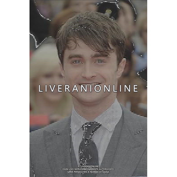 Actor Daniel Radcliffe attends the World Premiere of Harry Potter and The Deathly Hallows - Part 2 at Trafalgar Square on July 7, 2011 in London, England.