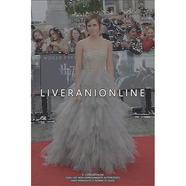 Actress Emma Watson attends the World Premiere of Harry Potter and The Deathly Hallows - Part 2 at Trafalgar Square on July 7, 2011 in London, England.
