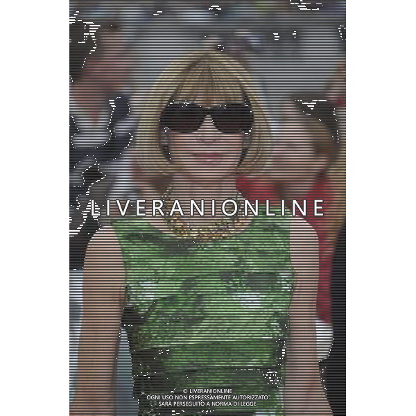 Editor-in-Chief of Vogue Anna Wintour arrive at the World Premiere of \'Harry Potter And The Deathly Hallows Part 2\' in Trafalgar Square on July 7, 2011 in London, England.