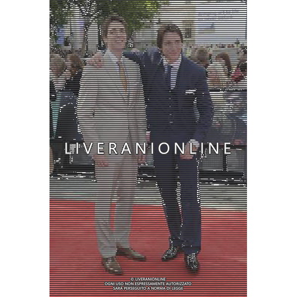 James Phelps \' Oliver Phelps arrive at the World Premiere of \'Harry Potter And The Deathly Hallows Part 2\' in Trafalgar Square on July 7, 2011 in London, England.