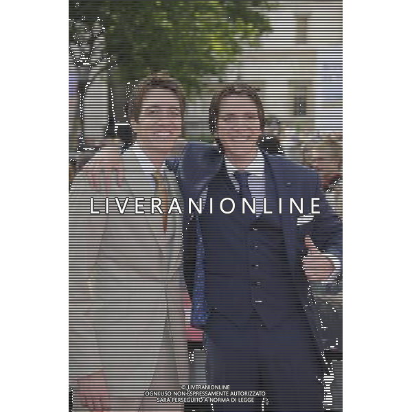 James Phelps \' Oliver Phelps arrive at the World Premiere of \'Harry Potter And The Deathly Hallows Part 2\' in Trafalgar Square on July 7, 2011 in London, England.