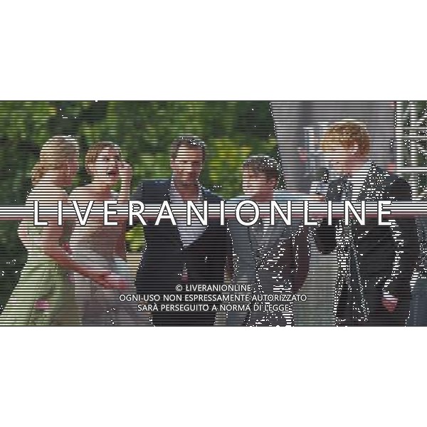 LONDON, UNITED KINGDOM 7 JULY : Pic Shows Daniel Radcliff, Emma Watson, JK Rowling and Rupert Grint attending the World Premier of Harry Potter the Deathly Hallows part two on July, 7th, 2011 in London, England