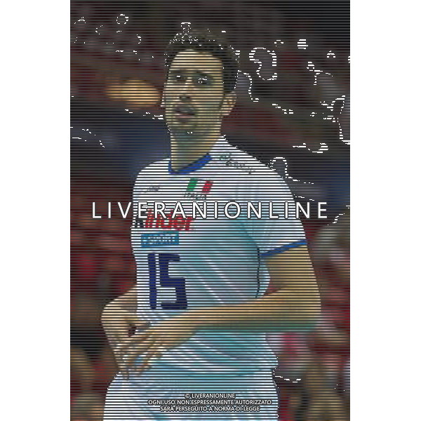 07.07.2011 - Gdansk , ERGO Arena , Siatkowka mezczyzn (Volleyball men\'s) , Finaly Ligi Swiatowej 2011 , FIVB World League Final 2011 , Wlochy (biale) - Bulgaria (czarne) N/Z Emanuele Birarelli Fot. Mariusz Palczynski / Edytor.net / NEWSPIX.PL --- Newspix.pl *** Local Caption *** www.newspix.pl mail us: info@newspix.pl call us: 0048 022 23 22 222 --- Polish Picture Agency by Ringier Axel Springer Poland