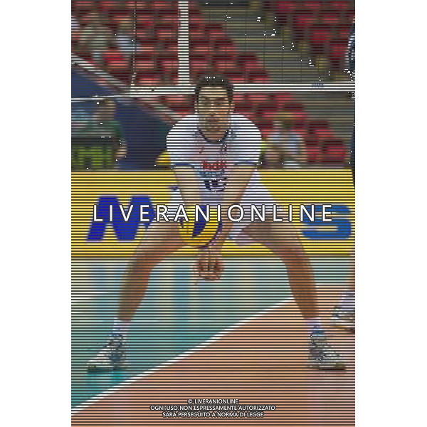 07.07.2011 - Gdansk , ERGO Arena , Siatkowka mezczyzn (Volleyball men\'s) , Finaly Ligi Swiatowej 2011 , FIVB World League Final 2011 , Wlochy (biale) - Bulgaria (czarne) N/Z Emanuele Birarelli Fot. Mariusz Palczynski / Edytor.net / NEWSPIX.PL --- Newspix.pl *** Local Caption *** www.newspix.pl mail us: info@newspix.pl call us: 0048 022 23 22 222 --- Polish Picture Agency by Ringier Axel Springer Poland